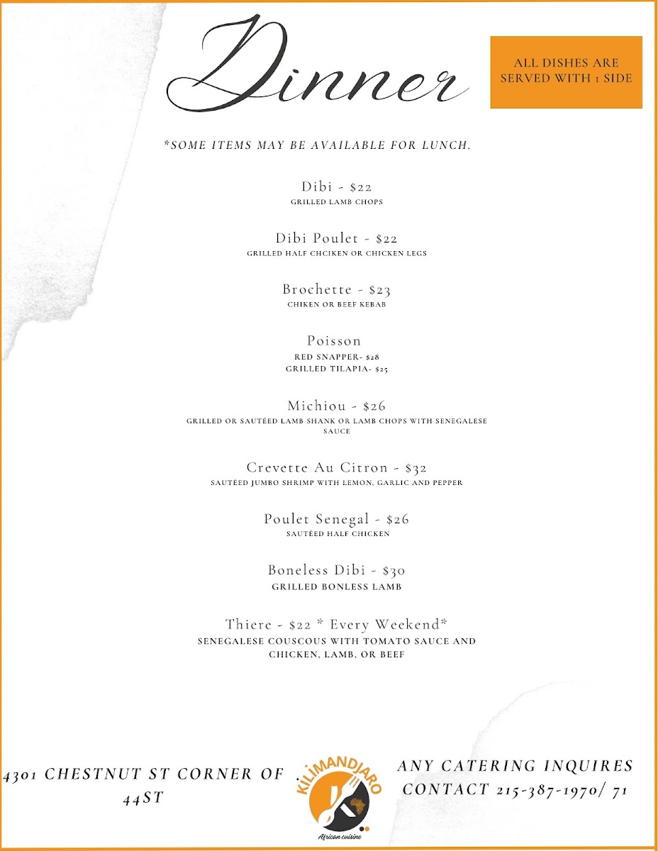 Kilimandjaro restaurant Menu - Image 2