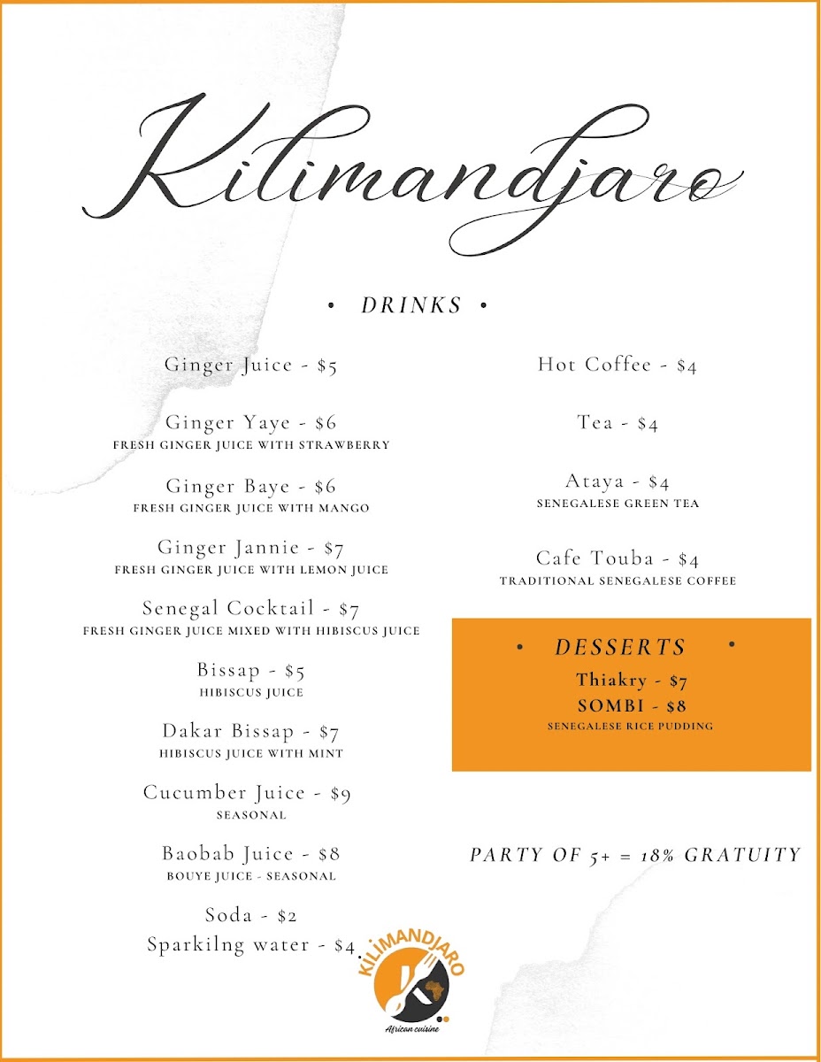 Kilimandjaro restaurant Menu - Image 4